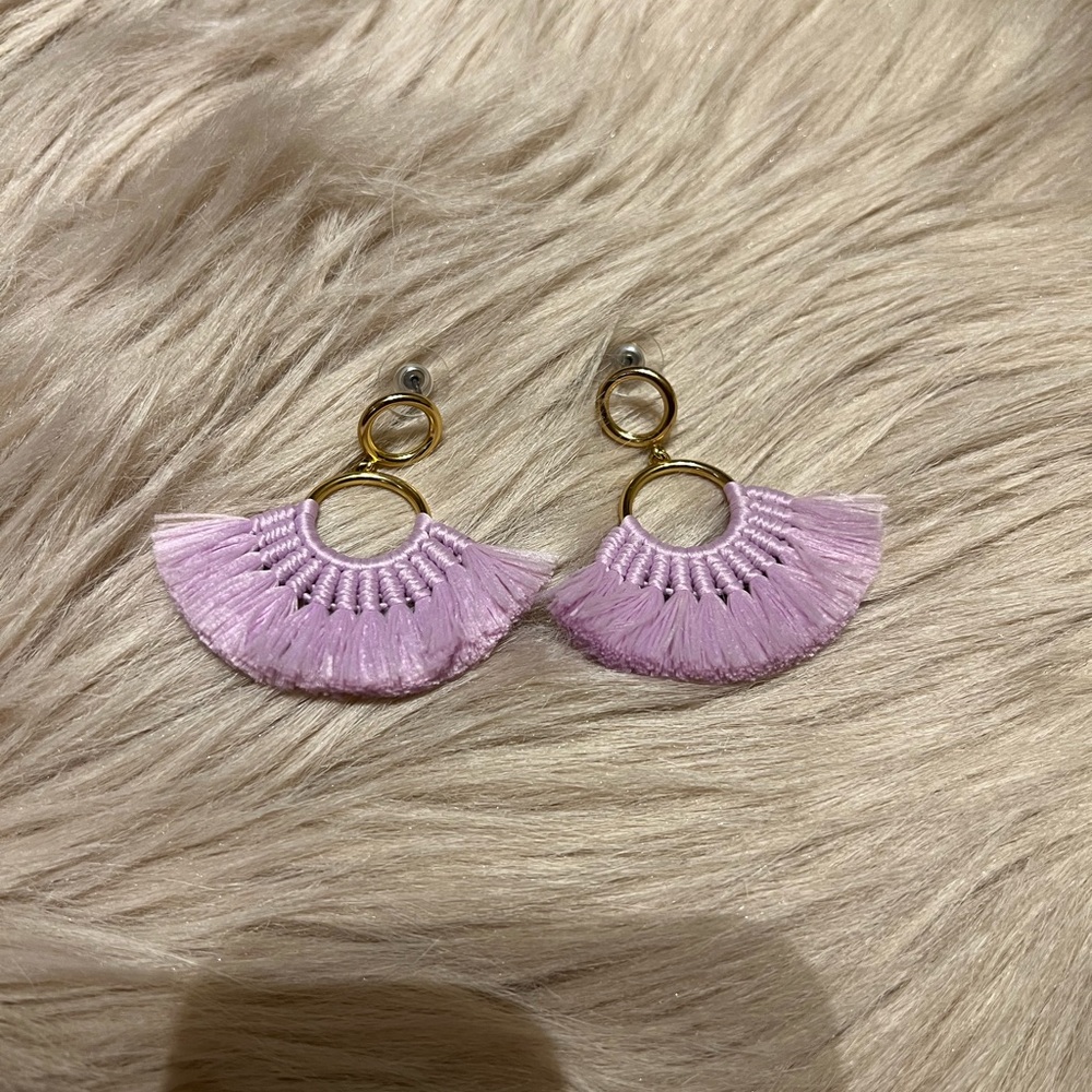 Loft lavender gold earrings